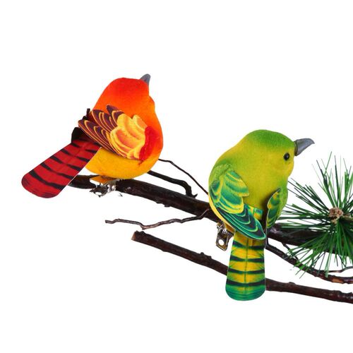 2pcs/Pack Cute Artificial Bird Home Table Garden Decoration