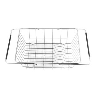 Expandable Dish Drying Rack Drainer Plate Basket in Sink On