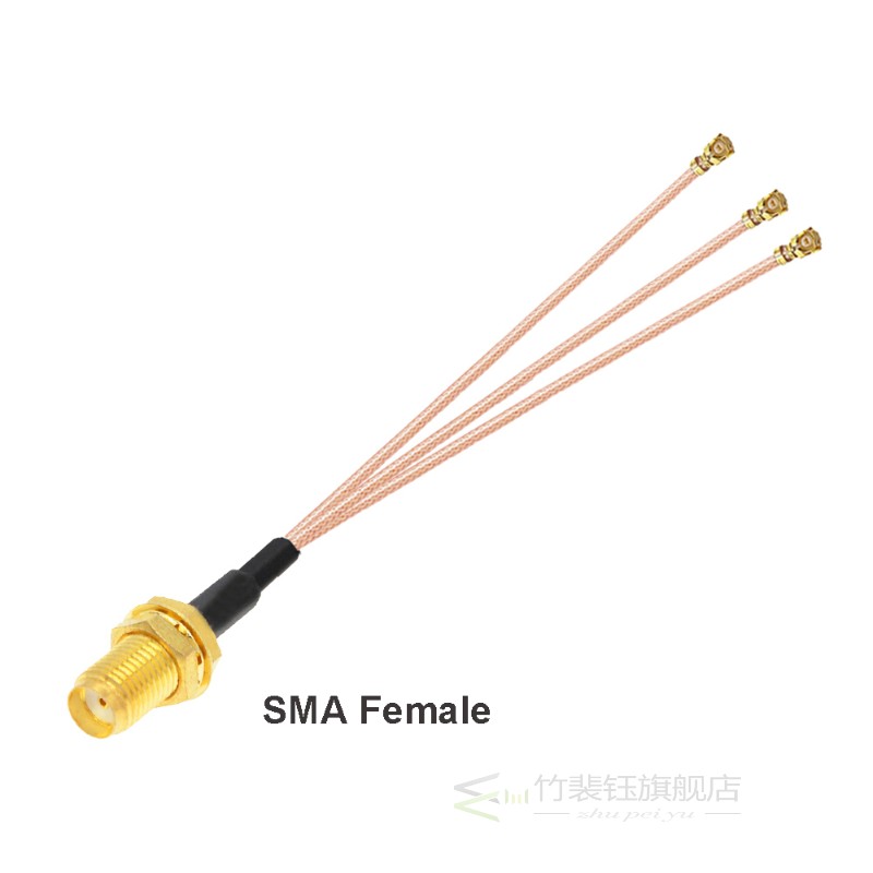 1PCS SMA Female to  u.FL IPX IPEX1 Female Jack 1 to  Tripl