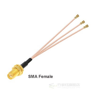 1PCS SMA Female to  u.FL IPX IPEX1 Female Jack 1 to  Tripl