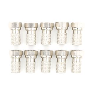 10Pcs Connector Sky Vir Plug Satellite Alloy Aluminium RG6