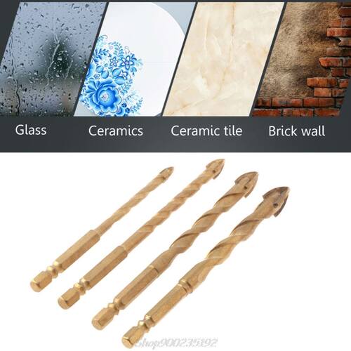 6/8/10/12mm Titanium Tungsten Carbide Tile Glass Cross Spea