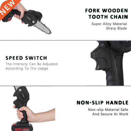 2 In 1 88VF 4 Inch Mini Electric Chain Saw 30mm Cordless Pru
