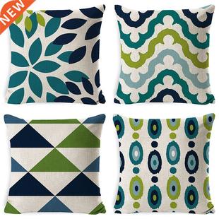 4PCS Pillowcase Geometri Tropical Throw Cushion Pillow Cover