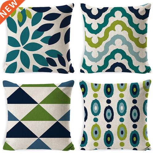 4PCS Pillowcase Geometri Tropical Throw Cushion Pillow Cover