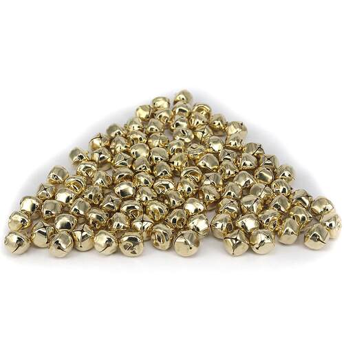 100X 15mm Gold Christmas Jingle Bells Pendant/Decoration/Cra