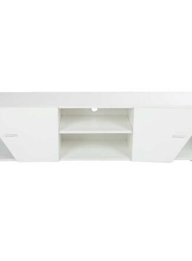1.5m TV Cabinet with Strip Light Particle Board Modern TV St