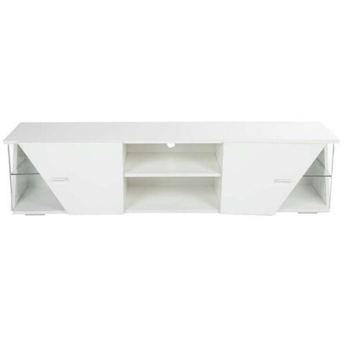 1.5m TV Cabinet with Strip Light Particle Board Modern TV St