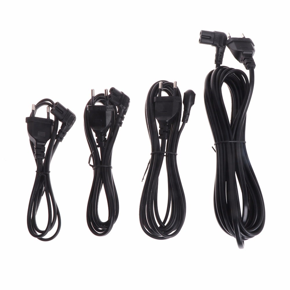 1/2/3/5m 2 Pin Euro Plug to Right Angle Turn Left Figure 8 C