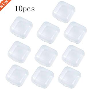 10Pcs Mini Boxes Squre Cler Plstic Jewelry Storge Cse C