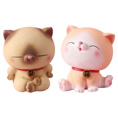 Cartoon Animal Piggy Bank Small Cat Vinyl Coin Storage Jar B