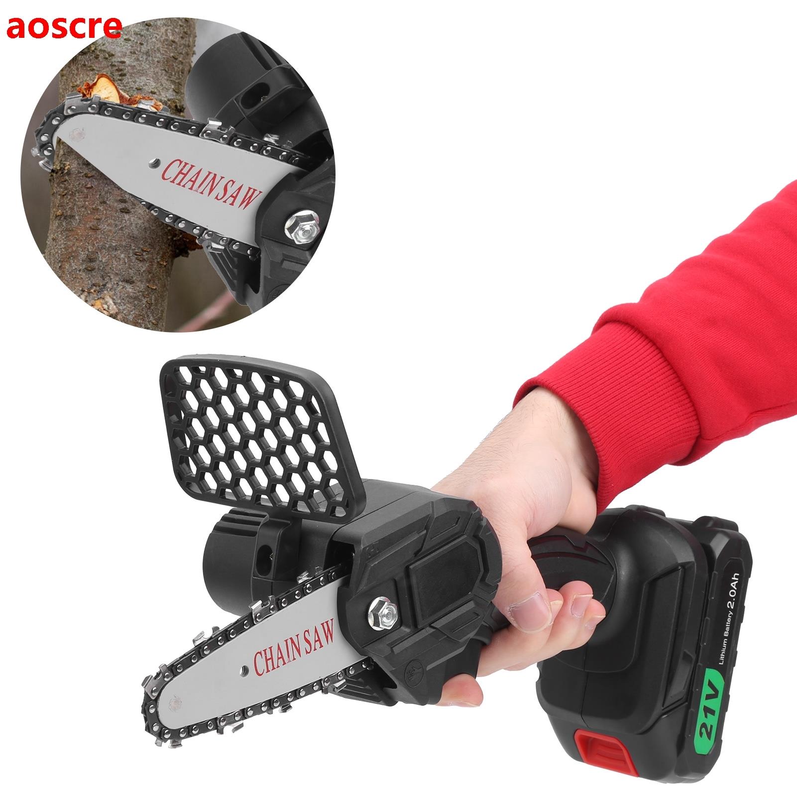 4 Inch 550W Mini Pruning Saw Electric Chainsaws With 2Pcs Ba
