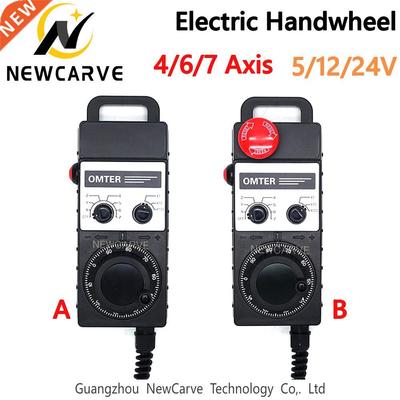 Emergency Stop 4 6 7 Axis MPG Universal Pendant Handwheel 5
