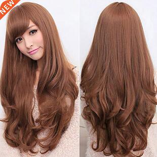 Women Long Fashion Wig Curly Cosplay Wavy Hair Par for Party