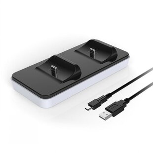 Dual USB C Chging Stand for DualSense Controller Chger w