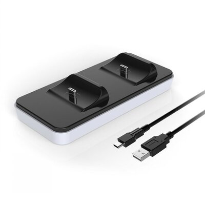 Dual USB C Chging Stand for DualSense Controller Chger w