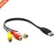 Female Male Converter Audio Adapter RCA Plug USB 1PC