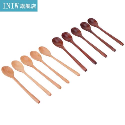 Wooden Spoons Japanese Style Long Handle Lightweight Table S