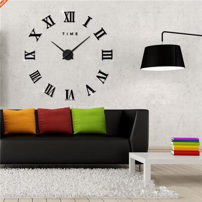 3D Acrylic Mirror Wall Clock Diy Quartz Watch Still Life Clo