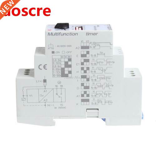 1Pc AC/DC 24-240V DHC19-M Multifunction Timer Time Relay Mod