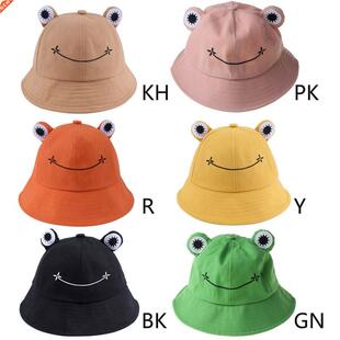 Foldable Cotton Cute Frog Bucket Hat Summer Sunscreen Fisher