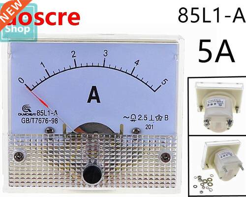 1PCS 85L1 5A AC Panel Meter Analog Panel Ammeter Dial Curren