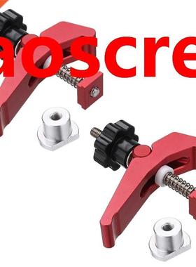 2 Pcs Red Quick Acting Hold Down Clamp Aluminum Alloy T-Slot