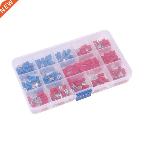 140x Electrical Crimp Ring Spade Connectors/ Insulated Wire