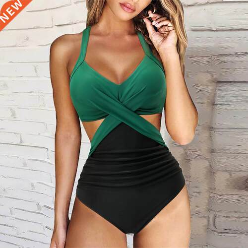 Push Up Swimwear One Piece Swimsuit Women Bathing Suit Halte