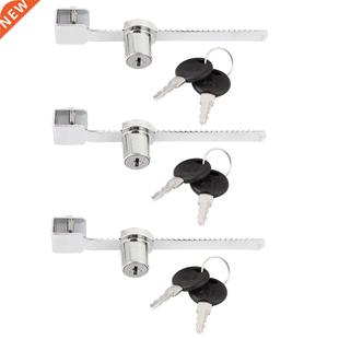 3 Pcs Drawer Display Case Showcase Sliding Glass Door Lock w
