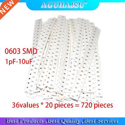 36values*20pcs=720pcs 0603 SMD Capacitor Assorted Kit 1pF-10