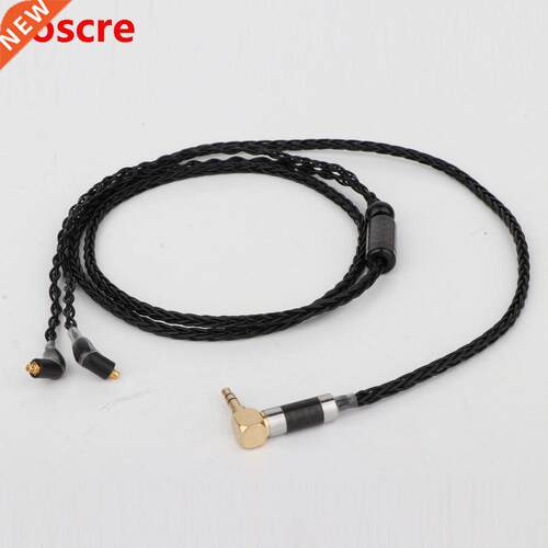 Preffair 3.5mm Right angled stereo Plug 8 Core Silver Plated