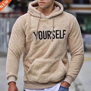 Autumn Winter Men Warm Plush Fleece Hoodie Sweatshirts Casua