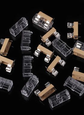 10 Pcs Glass Fuse Holder with Transparent Cover Fuse Blocks