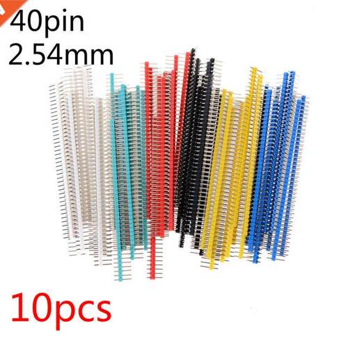 10pcs 40 Pin Single Row Straight Male Pin Header 2.54mm Pitc