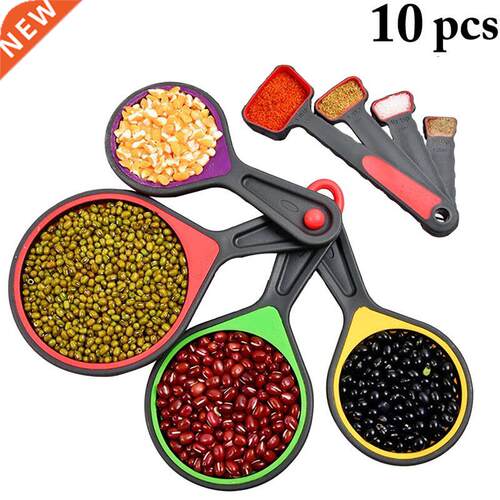8pcs Measuring Spoon and Cup Set Portable Silicone Measuring