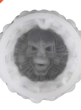 Epoxy Resin Ashtray Casting Md, Round Skull Ashtray Md,