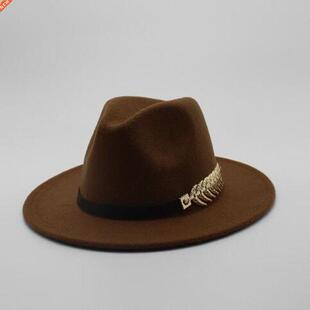 Special Hat Felt Hats Men with Fedora Women Tri Vintage Belt