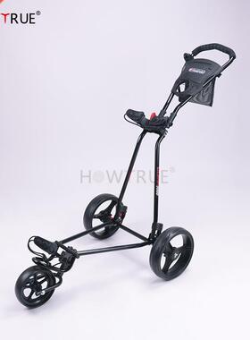 Golf Push Cart Swivel Foldable 3 Wheels Pull Cart Golf Troll