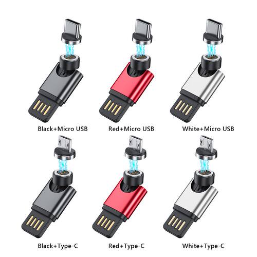 USB2.0 7Pin Magnetic Micro USB/Type-C Adapter 5V 3A 480Mbps