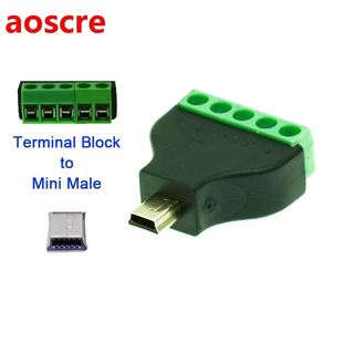 1pcs Mini USB male to screw connector USB plug with shield c