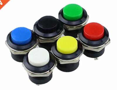 R13-507 5Pcs Momentary Button Switch Installing Hole 16mm