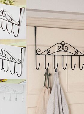 7 Hanger White Towel Hat Coat Clothes Wall Hook Over Door Ba