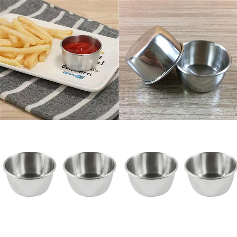 9/10/12pcs Stainless Steel Condiment Sauce Cups Tomato