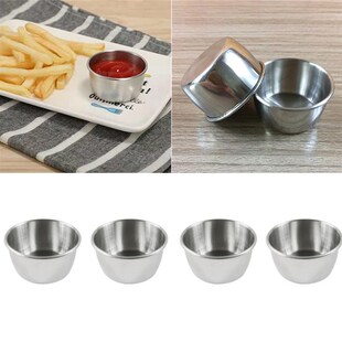 9/10/12pcs Stainless Steel Condiment Sauce Cups Tomato