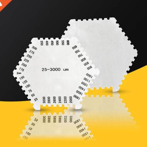High-Precision Stainless Steel Hexagon Wet Film Comb Paint W