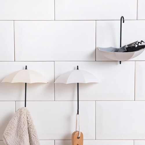 3pcs/lot Self-adhesive Hook Umbrella Shaped Creative Key