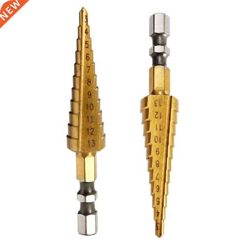 3-13MM TIN 1/4 HSS Hexagonal shank Step Drills