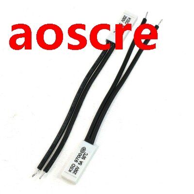 2 Pcs KSD9700 250V 5A 50 Celsius NC Plastic Thermostat Tempe