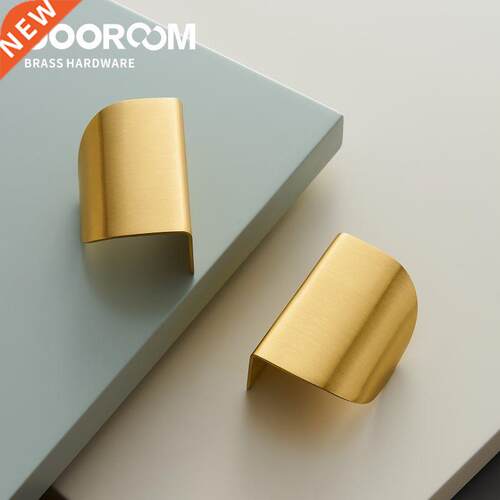 Brass Furniture Handles Solid Leaf Shaped Gold Pulls Wardro